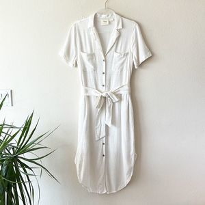 Anthropologie White Midi Dress